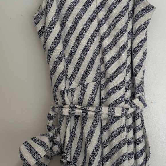 Banana Republic Asymmetrical Tweed Striped Dress (size 10) - Picture 4 of 8